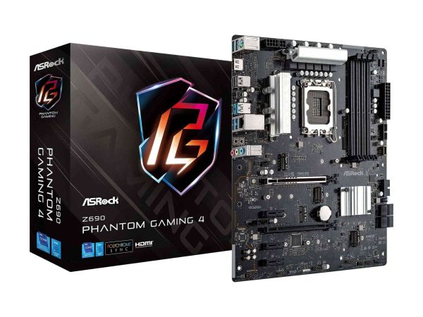 ASRock Z690 Pro RS LGA 1700 (14th,13th,12th Gen) Intel Z690 SATA 6Gb/s DDR4 ATX Intel Motherboard - Z690 PHANTOM GAMING 4