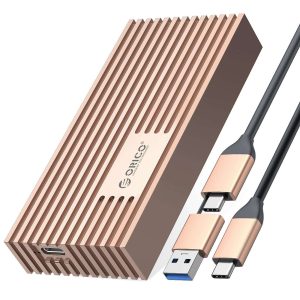 ORICO  40Gbps M.2 NVMe Enclosure for Thunderbolt 4/Thunderbolt 3/USB4 Max 4TB SSD 2230/2242/2260/2280 Aluminum M2 External SSD Case for M1 M2 Pro/Max, Compatible with USB4/3.2/3.1/3.0/2.0 - Rose Gold,M.2 NVME SSD,USB 4 (40Gbps)