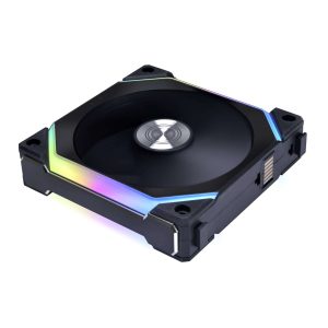 Lian Li UNI Fan SL120 V2 RGB Black 3x 12cm Fan Pack with Controller - UF-SL120V2-3B - 120 mm,Black,1 Pack