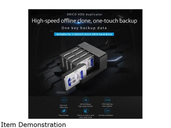 ORICO USB 3.0 to SATA 5 Bay Hard Drive Docking Station with Duplicator Offline Clone Function for 2.5 or 3.5in HDD, SSD Support 5X 16 TB(6558US3)