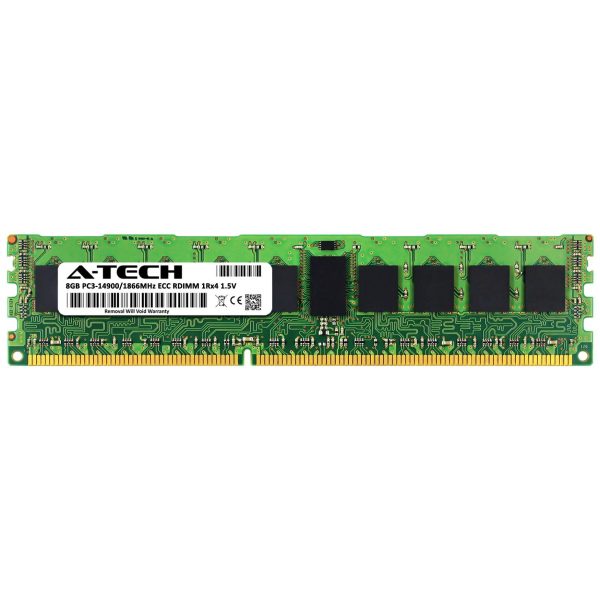 A-Tech 8GB 1Rx4 PC3-14900R DDR3 1866 MHz ECC RDIMM 1.5V Registered DIMM 240-Pin Single Rank x4 Server & Workstation RAM Memory Upgrade Module