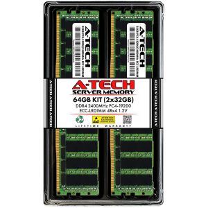 128GB (2x64GB) RAM for Dell PowerEdge R430, R530, R630, R630 XL, R730, R730 XL, R730xd, R730xd XL, R830, R930 | 13th Gen. Rack Servers | DDR4 2133MHz ECC LRDIMM PC4-17000 4Rx4 Load Reduced Memory Kit - 64GB (2 x 32GB),DDR4 2400 (PC4 19200)