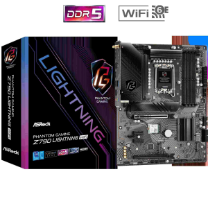 ASRock Z790 Lightning WiFi LGA 1700(14th,13th,12th Gen) Intel Z790 SATA 6Gb/s ATX DDR5 1 PCIe 5.0 x16 2.5G LAN WiFi 6E + Bluetooth Motherboards - Intel