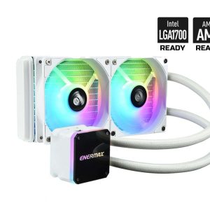 Enermax LIQMAX III 240 ARGB White, All-in-one CPU Liquid Cooler for AM4 & AM5 / LGA 1700/1200/1151, 240mm Radiator, Dual-Chamber Water Block, ARGB Fan - AM5 & LGA1700 Ready