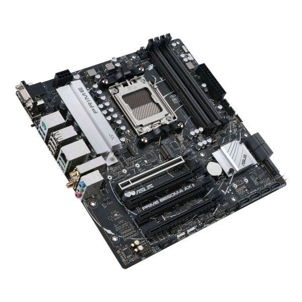 ASUS Prime B650M-A AX II AMD B650(Ryzen 7000) Micro-ATX motherboard(DDR5 6400+(OC) , PCIe 5.0 M.2 support, 2.5Gb Ethernet, Wi-Fi 6, DisplayPort, HDMI,USB 3.2 Gen 2 ports, front USB 3.2 Gen 1 Type-C