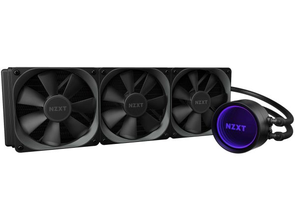 NZXT Kraken Z Series Z73 360mm - RL-KRZ73-01 - AIO RGB CPU Liquid Cooler - Customizable LCD Display - Improved Pump - Powered by CAM V4 - RGB Connector - Aer P 120mm Radiator Fans LGA 1700 Compatible - 3 Fan Slots (120 mm),Black,Kraken X73