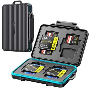 [5 Color in Pack] ORICO Portable 2.5 inch HDD Protective Carry Case Cover Bag Carrying Shell Case for 2.5" HDD Protector Bag - Black,SD x8 & CF x4
