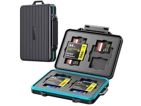 [5 Color in Pack] ORICO Portable 2.5 inch HDD Protective Carry Case Cover Bag Carrying Shell Case for 2.5" HDD Protector Bag - Black,SD x8 & CF x4