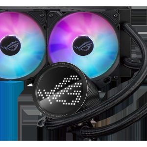 ASUS ROG RYUO III 360 ARGB All-in-one AIO Liquid CPU Cooler 360mm Radiator, Asetek 8th gen pump solution, Anime Matrix™ LED Display and ROG AF 12S ARGB fan - 2 Fan Slots (120 mm),Black,ROG RYUO III 240 ARGB