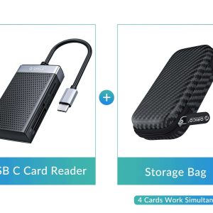 ORICO USB C Card Reader 4 in 1  SD TF CF MS Memory Smart Card Reader Compact Flash Card Adapter 15cm Cable for Laptop, Phone 4-in-1 4 in 1, USB C to TF/SD/CF/CM All Read - USB 3.0 (USB-C),All Read,USB 3.0 Card Reader & Case