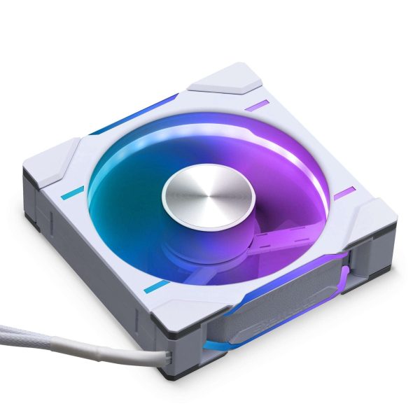 Phanteks D30-120 DRGB PWM FAN, Reverse Airflow Model, Premium D-RGB Performance Fan, ARGB/DRGB lighting, Daisy-chain Fan Linking system, White