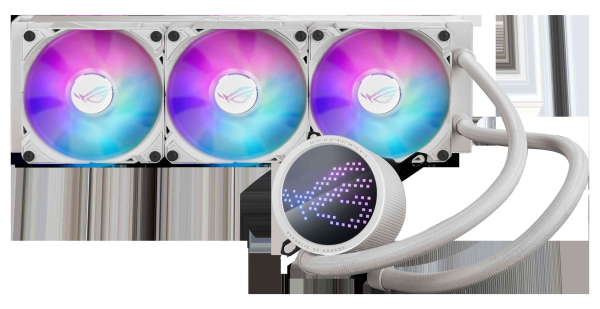 ASUS ROG RYUO III 360 ARGB All-in-one AIO Liquid CPU Cooler 360mm Radiator, Asetek 8th gen pump solution, Anime Matrix™ LED Display and ROG AF 12S ARGB fan - 3 Fan Slots (120 mm),White,ROG RYUO III 360 ARGB