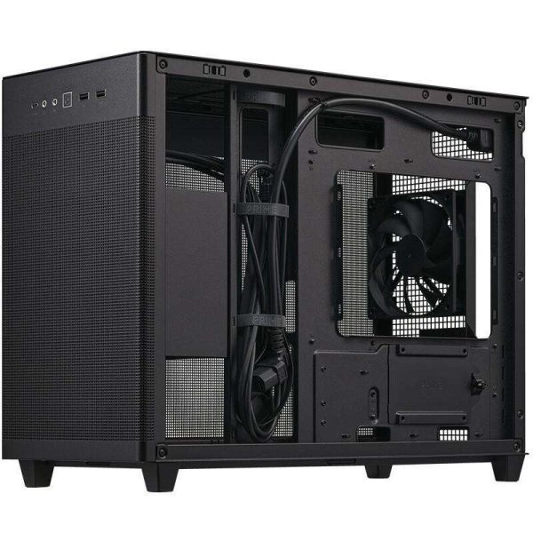 ASUS AP201 Type-C Airflow-focused Micro-ATX,Mini-ITX Computer Case, Support 360/280 Liquid Cooling - Black