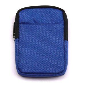 External Hard Drive Case Shockproof 2.5 Inch Hard Drive Carrying Travel Storage Case Portable HDD SSD Storage Pouch Bag For Seagate WD Electronics Organizer, Black - Blue