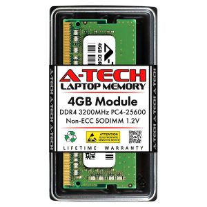A-Tech 16GB (2x8GB) DDR4 2400MHz SODIMM PC4-19200 Non-ECC Unbuffered CL17 1.2V 260-Pin SO-DIMM Laptop Notebook Computer RAM Memory Upgrade Kit - 4GB,DDR4 3200 (PC4 25600),22