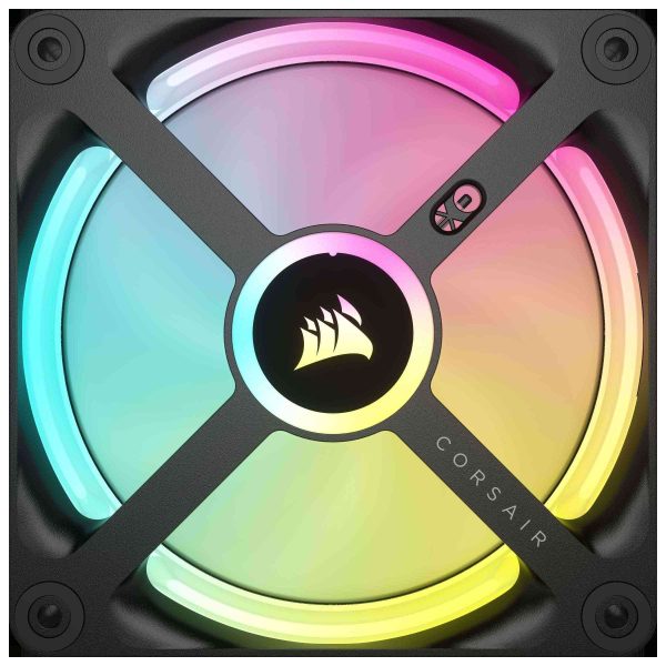 CORSAIR QX RGB Series, iCUE LINK QX120 RGB, 120mm Magnetic Dome RGB Fan, Starter Kit