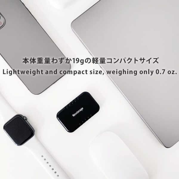 Nextorage Japan 2TB USB3.2 Gen2 Poratable SSD NX-P2SE sereis Type-C Compact and Fast Speed (max Read 1000MB/s)