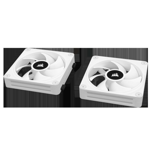 CORSAIR QX RGB Series, iCUE LINK QX120 RGB WHITE, 120mm Magnetic Dome RGB Fan, Starter  Kit