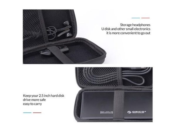 [5 Color in Pack] ORICO Portable 2.5 inch HDD Protective Carry Case Cover Bag Carrying Shell Case for 2.5" HDD Protector Bag