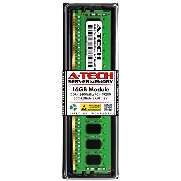 A-Tech 128GB (8x16GB) 2Rx8 PC4-19200R DDR4 2400 MHz ECC RDIMM Registered DIMM 288-Pin Dual Rank x8 Server & Workstation RAM Memory Upgrade Kit - 16GB