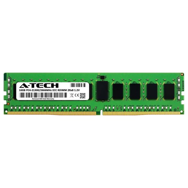 A-Tech 16GB 2Rx8 PC4-21300R DDR4 2666 MHz ECC RDIMM Registered DIMM 288-Pin Dual Rank x8 Server & Workstation RAM Memory Upgrade Module