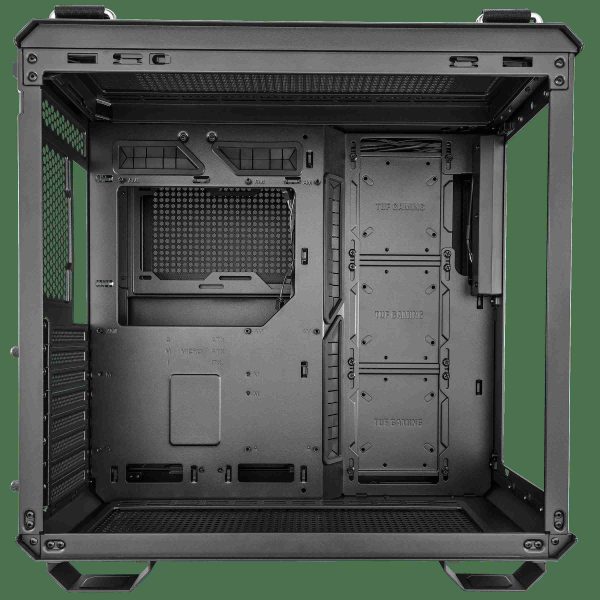 ASUS TUF Gaming GT502 Black ATX Mid-Tower Computer Case with Front Panel RGB Button, USB 3.2 Type-C and 2x USB 3.0 Ports, 2- way Graphic Card Mounting Orientation Compatible, 360mm and 280mm Radiator