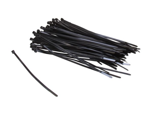 Nippon Labs 8" Intermediate Cable Ties Black Color 100pcs/Bag