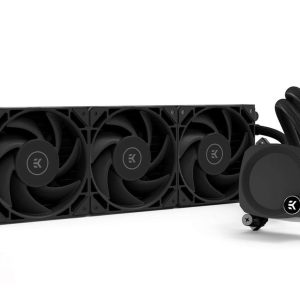 EK Nucleus AIO CR240 Lux D-RGB 240mm AIO Liquid CPU Cooler with EK FPT 120mm Fans - Compatible with latest Intel and AMD CPU sockets - LGA 1700 and AM5 - 3 Fan Slots (120 mm),Black,Nucleus CR240 Dark,Non LED