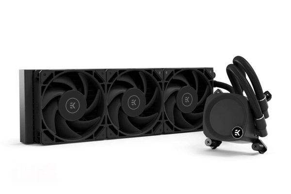 EK Nucleus AIO CR240 Lux D-RGB 240mm AIO Liquid CPU Cooler with EK FPT 120mm Fans - Compatible with latest Intel and AMD CPU sockets - LGA 1700 and AM5 - 3 Fan Slots (120 mm),Black,Nucleus CR240 Dark,Non LED