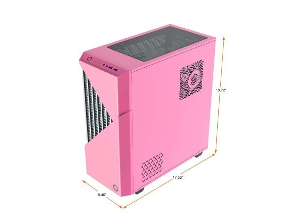GAMEMAX ATX Mid Tower White / Pink