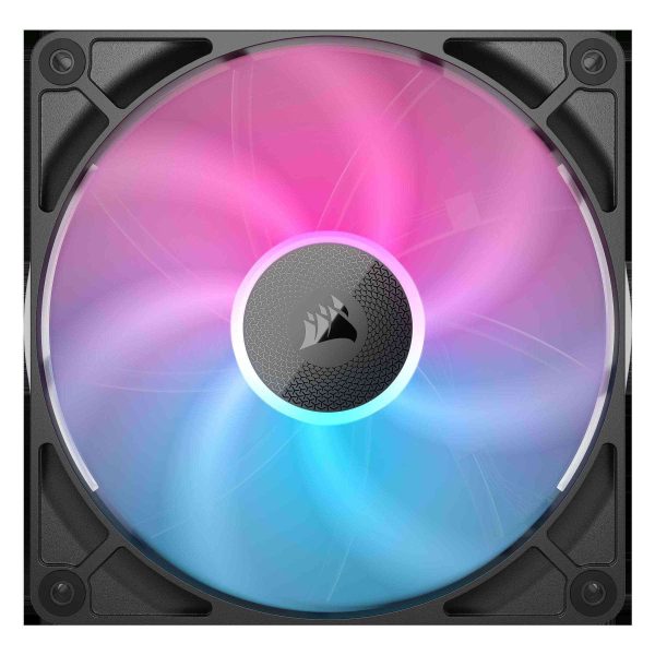 CORSAIR iCUE Link RX120 RGB 120mm PWM Fans with iCUE Link System Hub - Magnetic Dome Bearing - Triple Pack - Black - 140mm,Black,1 Pack