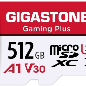 [Gigastone] Micro SD Card 32GB 5-Pack, Camera Plus, MicroSDHC Memory Card for Video Camera, Wyze Cam, Security Camera, Roku, Full HD Video Recording, UHS-I U1 A1 Class 10, up to 90MB/s, with Adapter - 512GB,Gaming Plus,1-Pack
