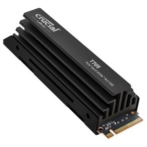 Crucial T705 4TB PCIe Gen5 NVMe M.2 SSD - Up to 14,100 MB/s - Game Ready - Internal Solid State Drive (PC) - +1mo Adobe CC - CT4000T705SSD3 - 2TB w/ Heatsink