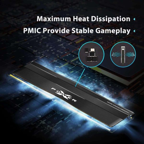 Silicon Power DDR5 32GB (2x16GB) Zenith 6000MHz (PC5-48000) 288-pin CL30 1.35V UDIMM Desktop Memory Module RAM SU032GXLWU60AFDESK Black