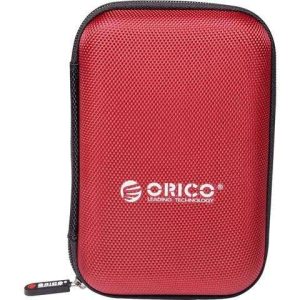 [5 Color in Pack] ORICO Portable 2.5 inch HDD Protective Carry Case Cover Bag Carrying Shell Case for 2.5" HDD Protector Bag - Red,1-Bay