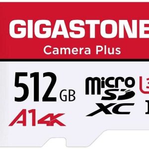 [Gigastone] Micro SD Card 32GB 5-Pack, Camera Plus, MicroSDHC Memory Card for Video Camera, Wyze Cam, Security Camera, Roku, Full HD Video Recording, UHS-I U1 A1 Class 10, up to 90MB/s, with Adapter - 512GB,Camera Plus,1-Pack