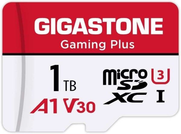 [Gigastone] Micro SD Card 32GB 5-Pack, Camera Plus, MicroSDHC Memory Card for Video Camera, Wyze Cam, Security Camera, Roku, Full HD Video Recording, UHS-I U1 A1 Class 10, up to 90MB/s, with Adapter - 1TB,Gaming Plus,1-Pack