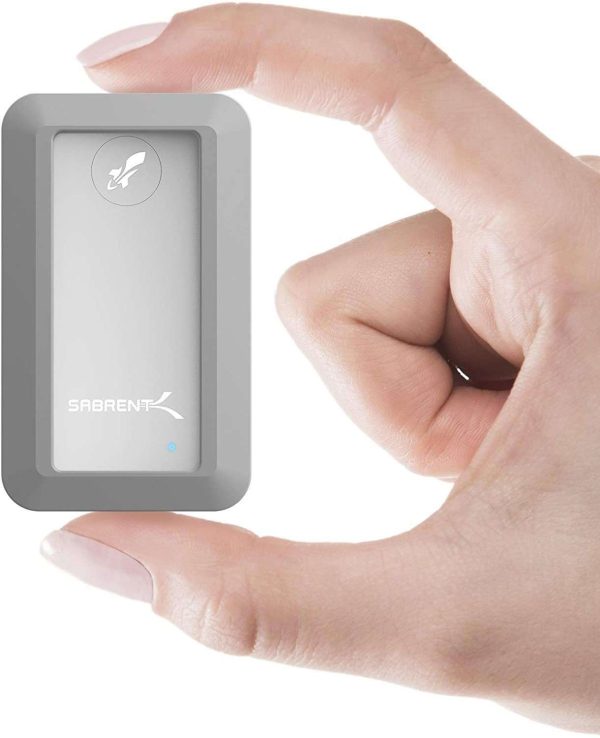 SABRENT Rocket Nano 2TB USB 3.2 10Gb/s External Aluminum SSD (Black) (SB-2TB-NANO-BLK) - 1TB,Silver,Rugged Model