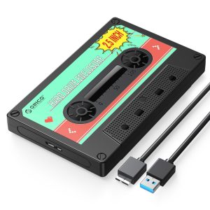 ORICO 2.5'' Hard Drive Enclosure SATA to USB3.0 Computer HDD Enclosure for 7/9.5mm HDD SSD, Portable External Enclosure with UASP Max 6TB Compatible Xbox, PS4, Samsung, WD (2580U3)