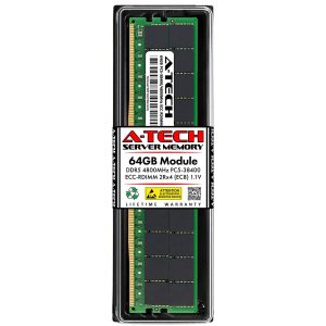 128GB (4x32GB) RAM for Dell PowerEdge T560, R660, R660xs, R6615, R6625, R760, R760xa, R760xd2, R760xs, R7615, R7625, R860, R960 | DDR5 4800MHz EC8 RDIMM PC5-38400 2Rx8 ECC Registered Server Memory Kit - 64GB