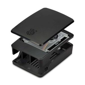 Raspberry Pi SC1160 Active Cooling PWM Fan Protection, Inbuilt fan case, Black-Grey