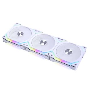 Lian Li UNI Fan SL120 V2 RGB Black 3x 12cm Fan Pack with Controller - UF-SL120V2-3B - 120 mm,White,3 Fans w/ Controller