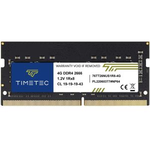 Timetec Hynix IC DDR4 2666MHz PC4-21300 Unbuffered Non-ECC 1.2V CL19 260 Pin SODIMM Laptop Notebook Computer Memory RAM Module Upgrade(4GB) - 4GB,DDR4 2666 (PC4 21300),19