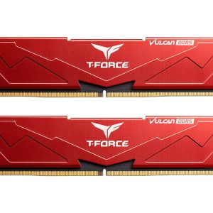 Team T-Force Vulcan 32GB (2 x 16GB) DDR5 5200 (PC5 41600) - 64GB (2 x 32GB),DDR5 5200 (PC5 41600),40,Red