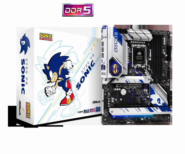 ASRock Z790 PG SONIC Intel LGA1700 (14th,13th,12th Gen) ATX Motherboard, 4 slots DDR5, PCIE 5.0 x16, 5 M.2 slots, 2.5Gb Lan, 7.1 Nahimic Audio, Front USB3.2 Gen2X2 Type_C, 14+1+1 Power Phase