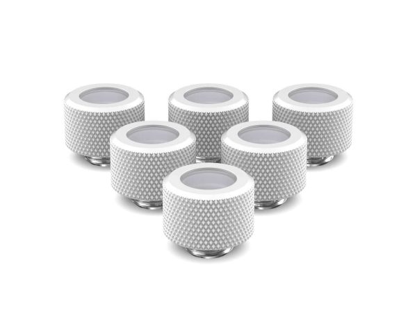 PrimoChill 14mm OD Rigid SX Fitting - 6 Pack - Sky White