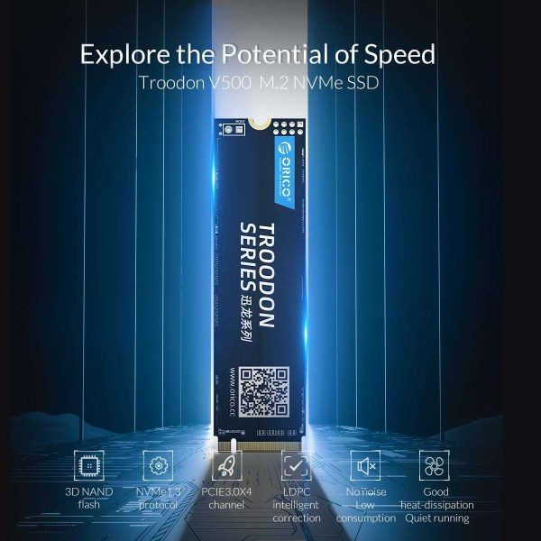 ORICO PSSD 1TB M.2 NVME 2280 SSD With ORICO Transparent SSD Enclosure M Key USB3.1 Gen2 10Gbps,  Replace for 1TB M.2 NVME Portable SSD