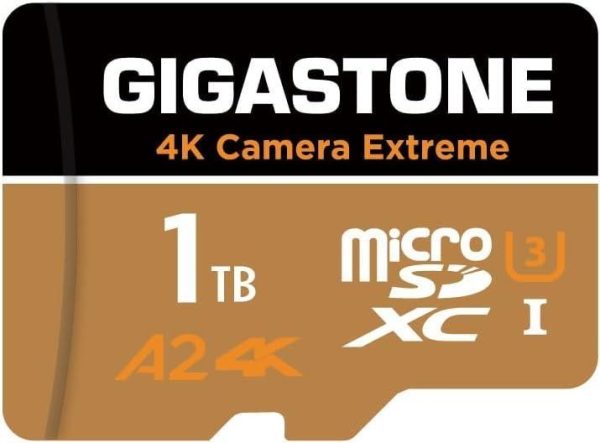 [Gigastone] Micro SD Card 32GB 5-Pack, Camera Plus, MicroSDHC Memory Card for Video Camera, Wyze Cam, Security Camera, Roku, Full HD Video Recording, UHS-I U1 A1 Class 10, up to 90MB/s, with Adapter - 1TB,4K Camera Extreme,1-Pack