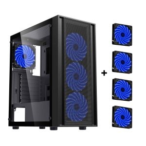 DIYPC ATX Mid Tower Black - S03 (Black)