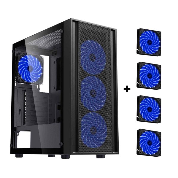 DIYPC ATX Mid Tower Black - S03 (Black)